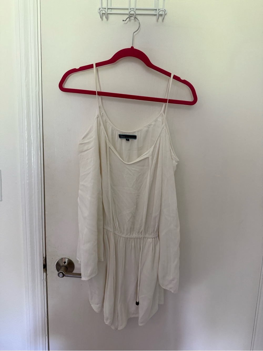 Shore Brand Cold-Shoulder Romper in White